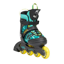 Load image into Gallery viewer, K2 Marlee Pro Pack Girls Adjustable Inline Skates - Green/Yellow/4-8
 - 1