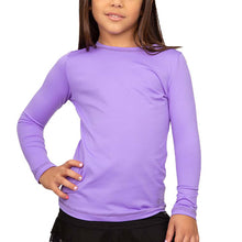 Load image into Gallery viewer, Sofibella UV Long Sleeve Girls Tennis Shirt - Amethyst/L
 - 1