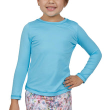 Load image into Gallery viewer, Sofibella UV Long Sleeve Girls Tennis Shirt - Baby Boy Blue/L
 - 2