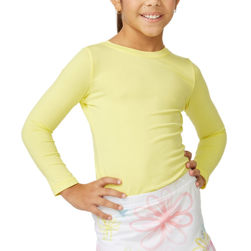 Sofibella UV Long Sleeve Girls Tennis Shirt - Sunshine/L