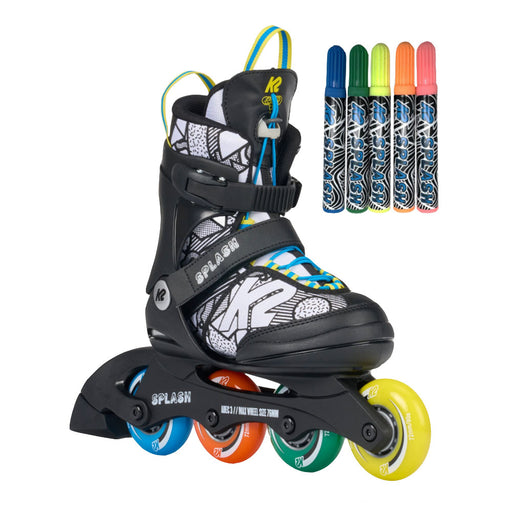 K2 Splash Youth Adjustable Inline Skates - Multi/4-8