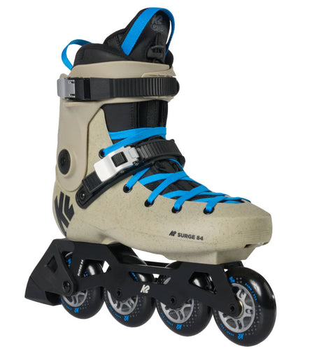 K2 Surge 84 Unisex Urban Inline Skates - Khaki/Blue/13.0