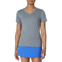Load image into Gallery viewer, FILA Short Sleeve V-Neck Womens Tennis Shirt - GREY 027/XL
 - 3