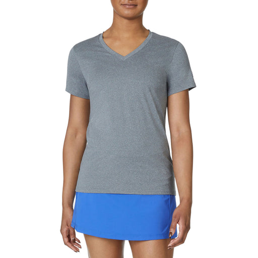 FILA Short Sleeve V-Neck Womens Tennis Shirt - GREY 027/XL