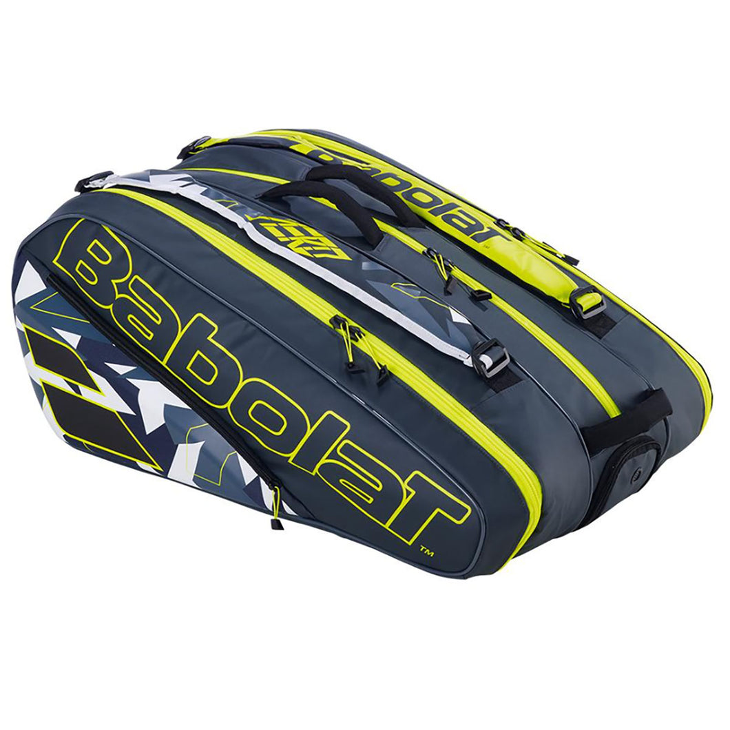 Babolat RH X 12 Pure Aero Tennis Bag - Blk/Yell/Grey