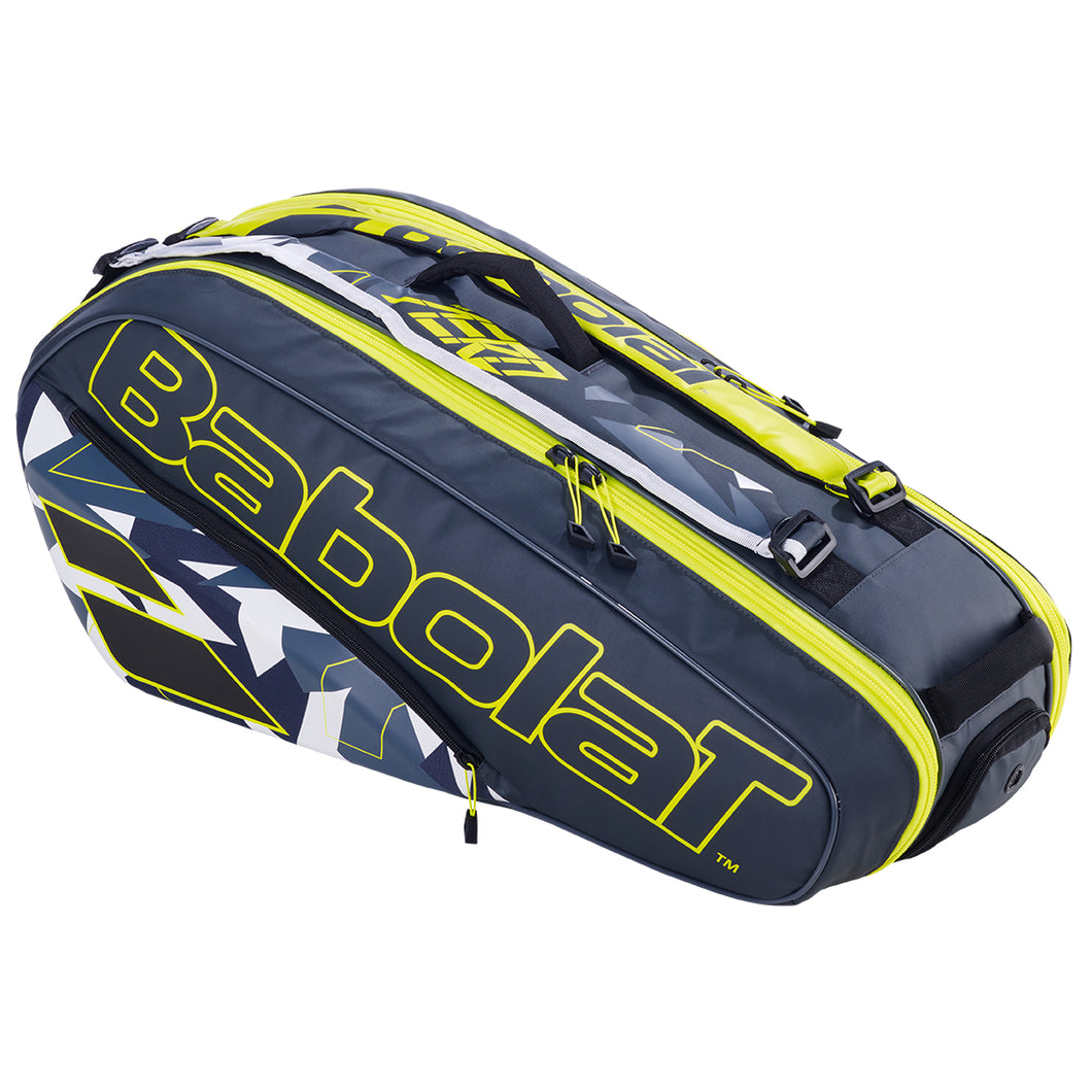 Babolat Pure Aero RH6 Tennis Bag - Grey/Yel/Wht