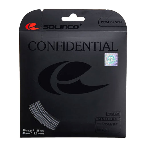 Solinco Confidential 18g Tennis String - Dark Silver