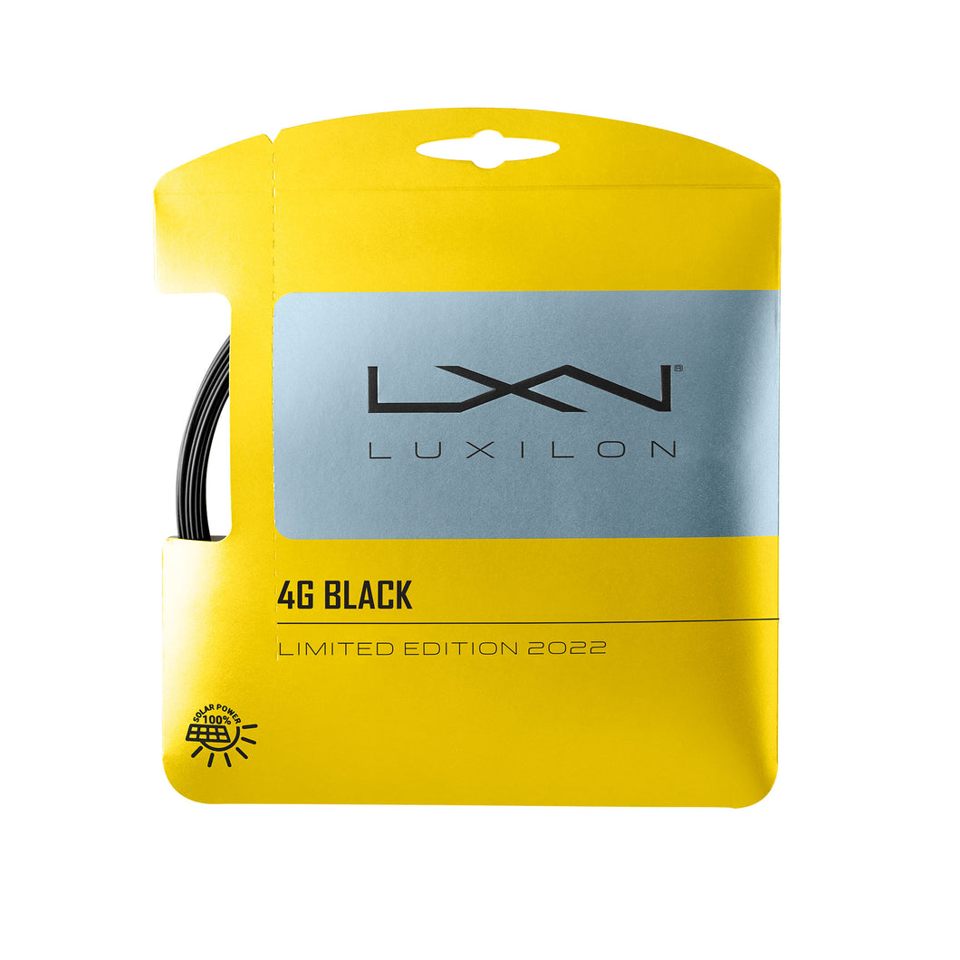 Luxilon 4G 1.25mm 16L Gauge Tennis String - Black/16L