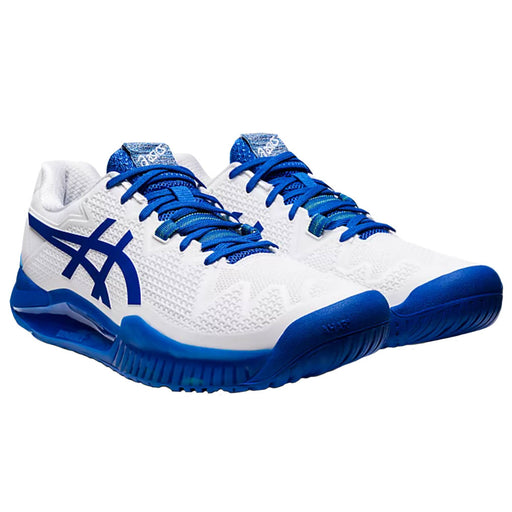 Asics GEL Resolution 8 Mens WT Tennis Shoes - White/Tuna Blue/D Medium/12.5