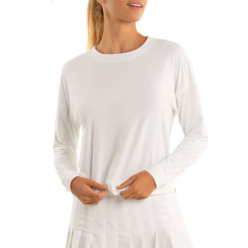Lucky In Love Hype Womens Long Sleeve Shirt - WHITE 110/XL