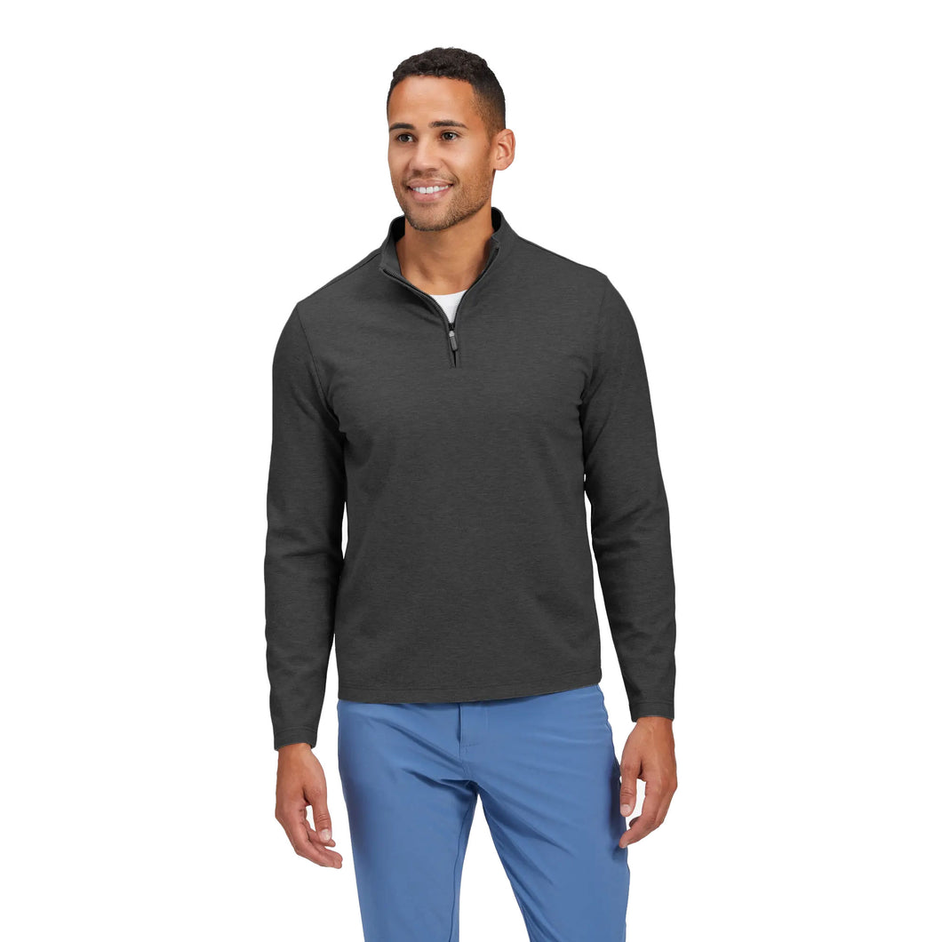 Mizzen + Main Proflex Mens 1/4 Zip - Charcoal Heathr/XXL