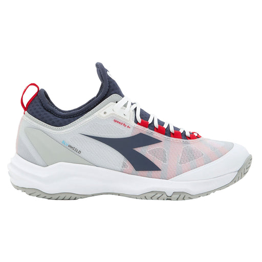 Diadora Blueshield Fly 4+ AG M Tennis Shoes 2023 - White/Blue/Red/D Medium/13.0