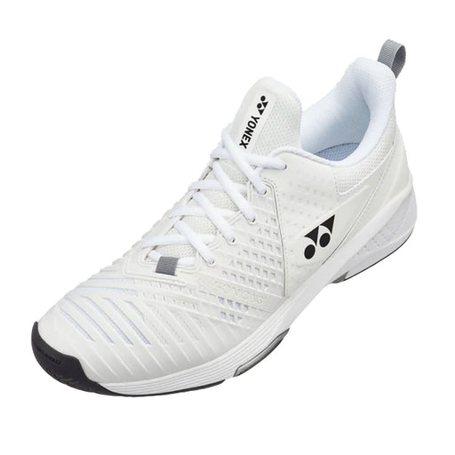 Yonex Power Cushion Sonicage 3 Mens Tennis Shoes - White/Black/2E WIDE/13.0