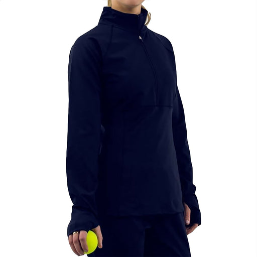 FILA Essential Womens Tennis Half Zip Pullover - NAVY 412/XL