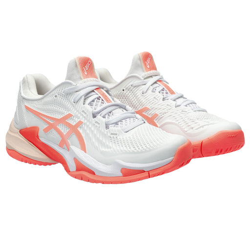 Asics Court FF 3 Womens Tennis Shoes 2023 - White/Sun Coral/B Medium/9.5