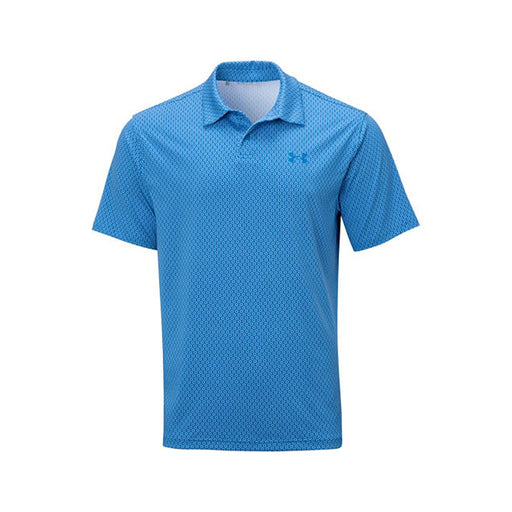 Under Armour T2G Mens Printed Golf Polo - GLACIER BLU 433/XXL