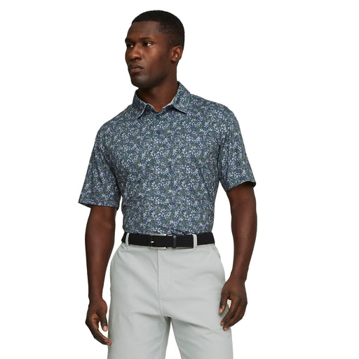 Puma Mattr Florals Mens Golf Polo - EVENING SKY 02/XL