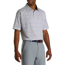 Load image into Gallery viewer, FootJoy Travel Print Mens Golf Polo - White/Black/XL
 - 1