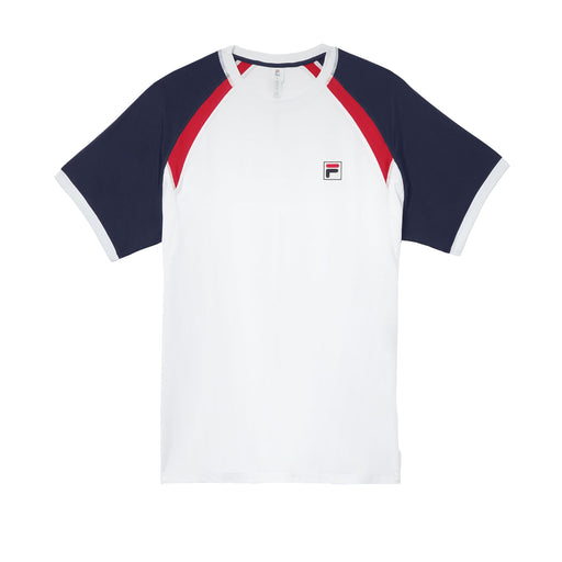 FILA Essentials H Short Sleeve Mens Tennis Shirt - WHITE 100/XXL