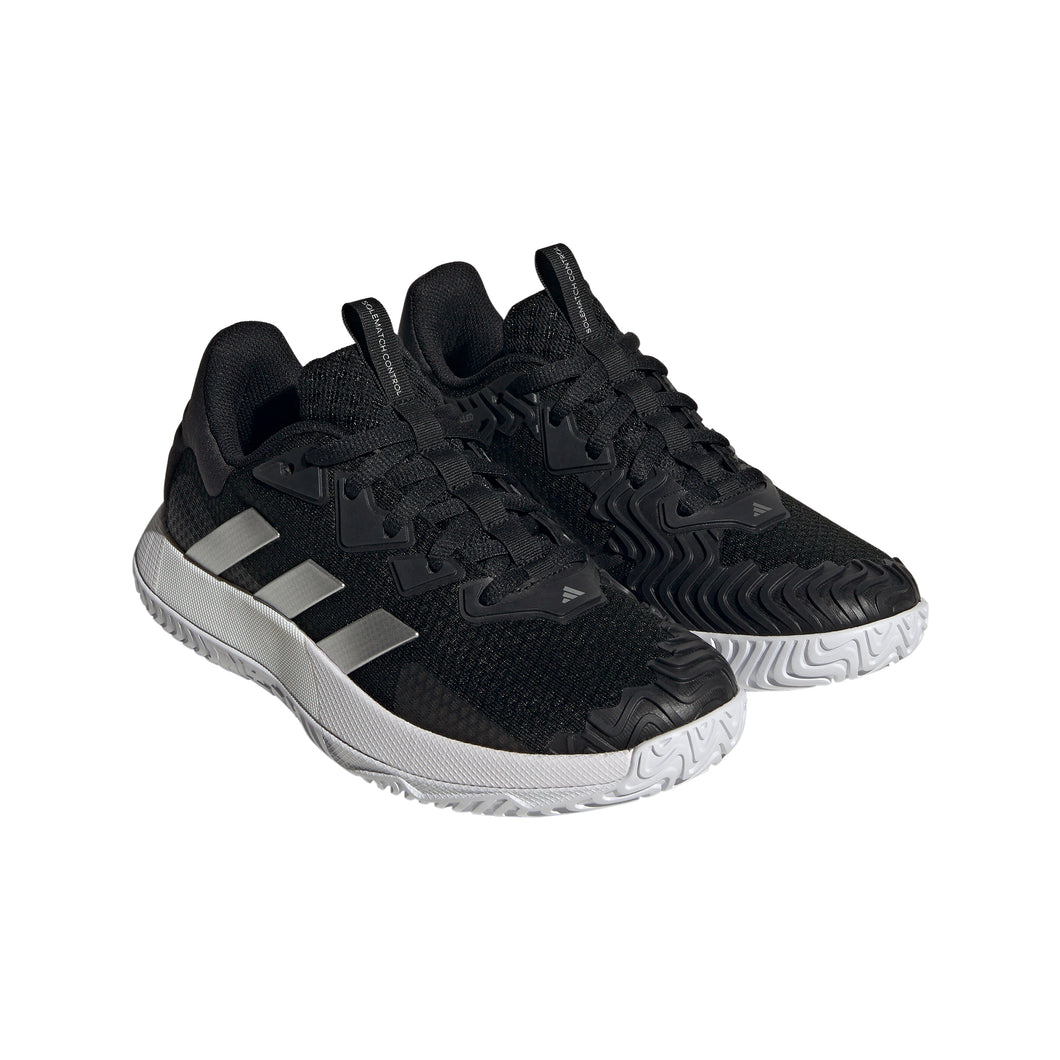 Adidas SoleMatch Control Womens Tennis Shoes - Black/Slvr/Wht/B Medium/11.5
