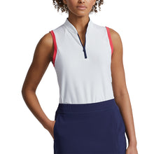 Load image into Gallery viewer, RLX Polo Golf Air Tech Sleeveless Womens Golf Polo - White/Red/Navy/L
 - 1