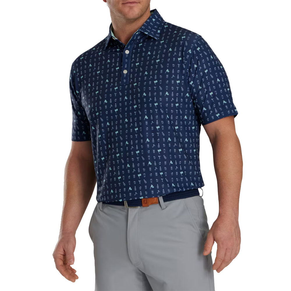 FootJoy 19th Hole Mens Golf Polo - Navy/XXL