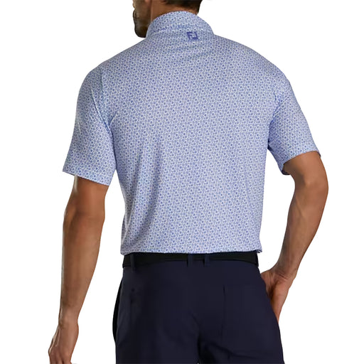 FootJoy Micro-Floral Blue Mens Golf Polo