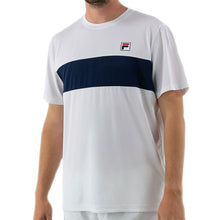 Load image into Gallery viewer, FILA Essentials SS Crew Mens Tennis Shirt - WHITE 100/XXL
 - 2