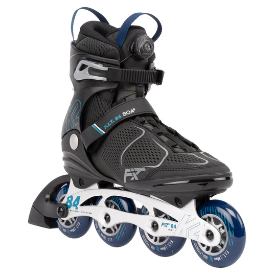 K2 F.I.T. 84 Boa Gray Mens Inline Skates - (Moderately Used Size 9.5)