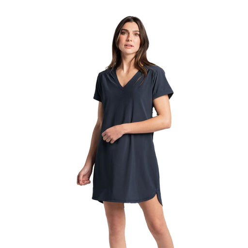 Lole Olive V-Neck Womens Dress - Outer Space/L