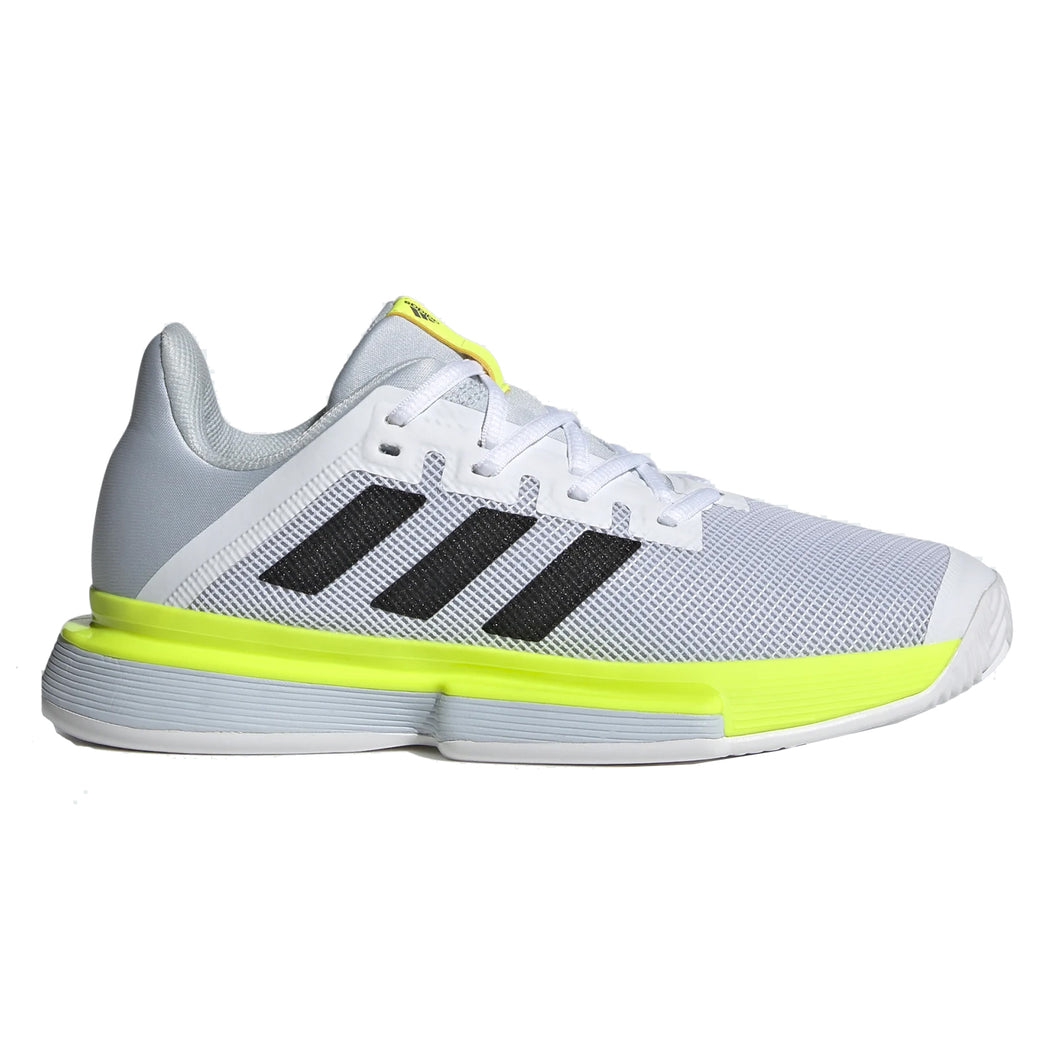Adidas SoleMatch Bounce Womens Tennis Shoes - 11.0/White/Blk/Lime/B Medium