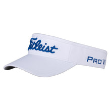 Load image into Gallery viewer, Titleist Tour Performance Mens Golf Visor - White/Royal
 - 3