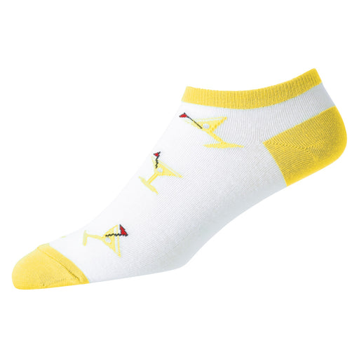 FootJoy ComfortSof Martini Print Low Cut Socks - Yellow