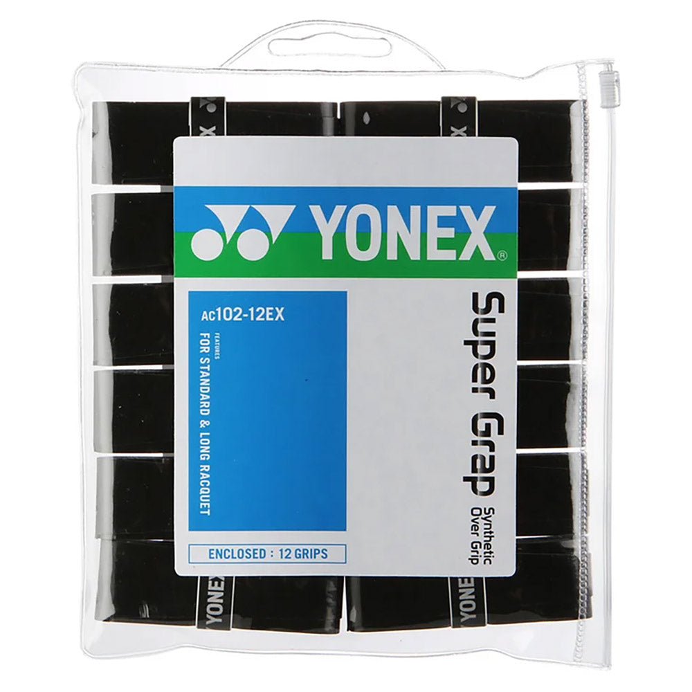Yonex Super Grap Black 12-Pack Overgrip - Default Title
