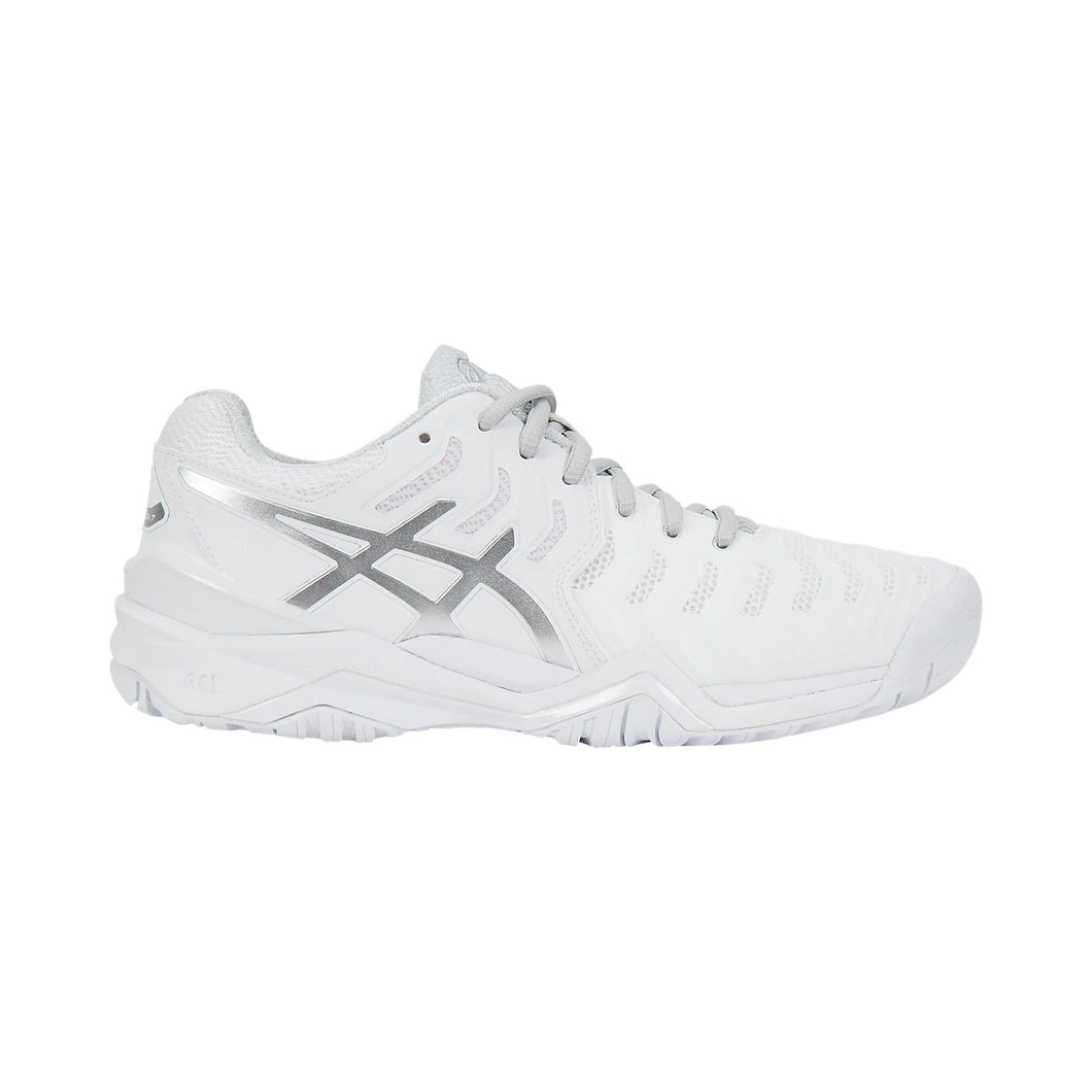 Asics Gel Resolution 7  Wht Silver W Tennis Shoes - 0193 WHT/SILVER/10.0