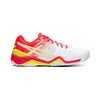 Asics Gel Resolution 7 White Pink Yellow Womens Tennis Shoes