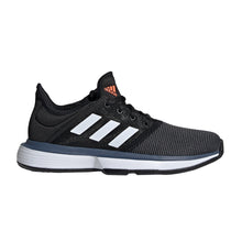 Load image into Gallery viewer, Adidas SoleCourt Black Junior Tennis Shoes
 - 1