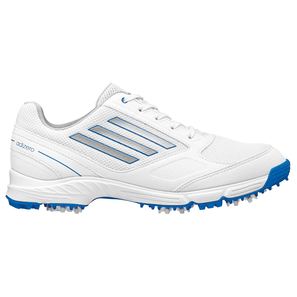 Adidas Adizero Sport Junior Golf Shoes - Wht/Sil/Blu/4.0