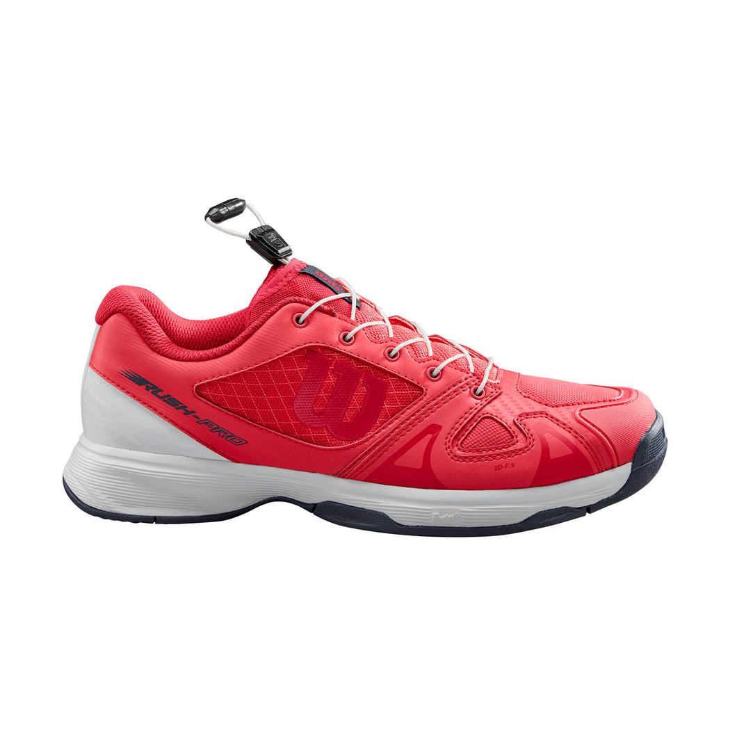 Wilson Rush Pro QL Pink Junior Tennis Shoes - Pink/Wht/11.0